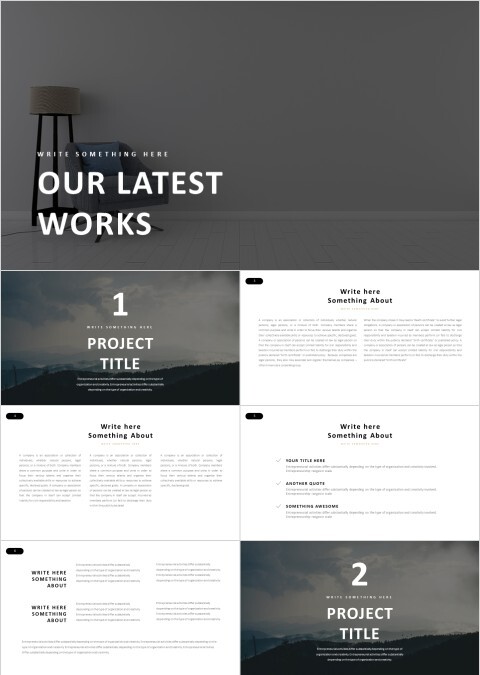 小清新简约工作汇报ppt模板