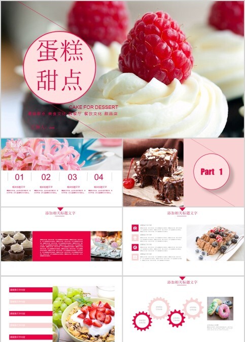 面包咖啡甜点PPT蛋糕甜点PPT