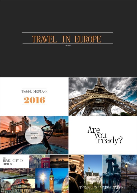 简约户外假日旅游摄影电子相册