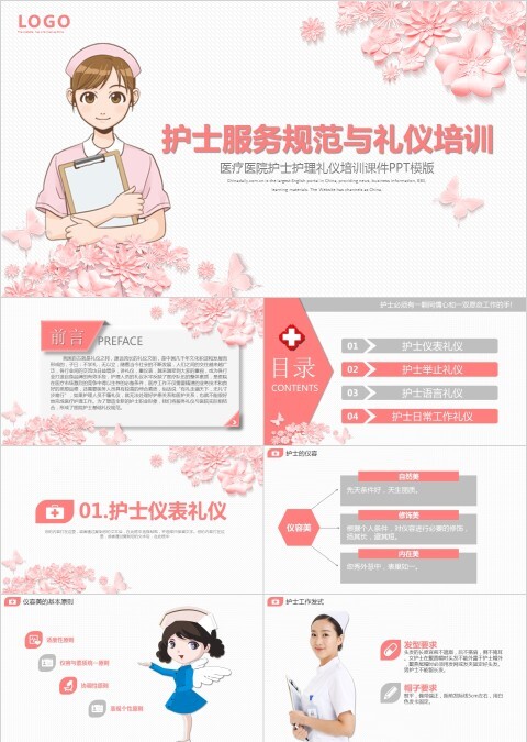 医疗医院护士护理礼仪培训课件PPT模版