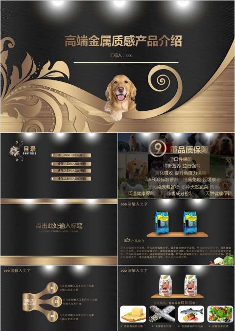 高端金属质感产品介绍PPT