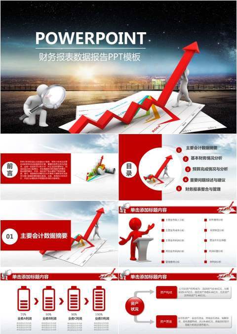 财务报表数据分析报告ppt模板