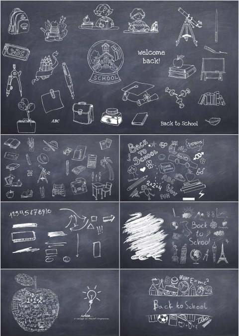 绿色黑板画粉笔卡通校园风格教育培训PPT