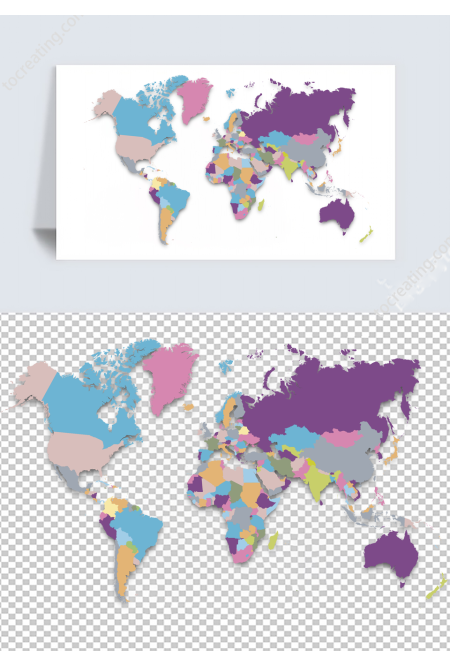 彩色世界地图