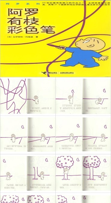 幼儿园小班阿罗有枝彩色笔绘本故事PPT
