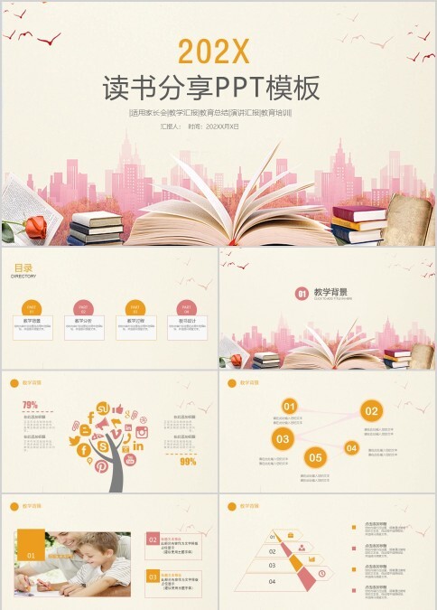 初高中生读书分享主题班会PPT