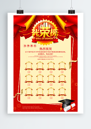 金榜题名，特此喜报