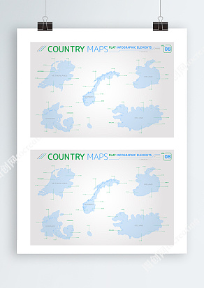 天蓝色大陆可分割地图
