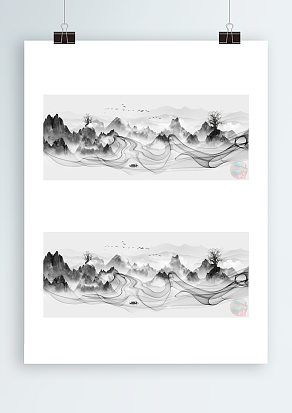 烟雾缭绕背景墙设计图