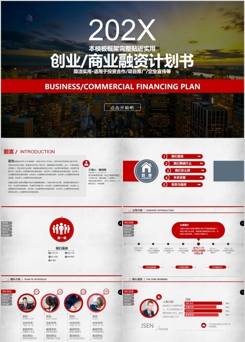 完整框架创业/商业融资计划书