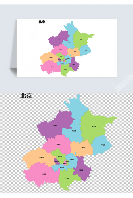 彩色背景矢量地图