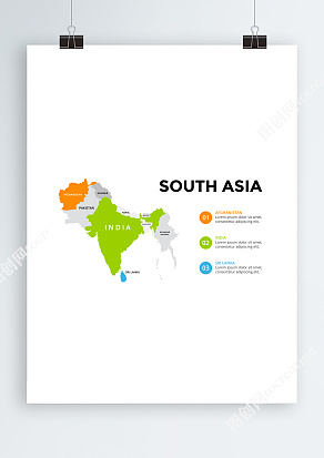 South Asia国可拆分地图