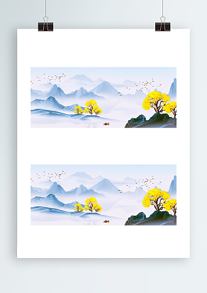 2021宜人景色背景帷幕