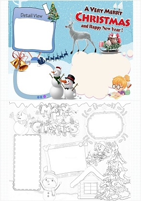 英文圣诞手抄报通用word模板