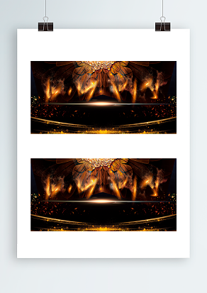 唯美舞台背景帷幕设计