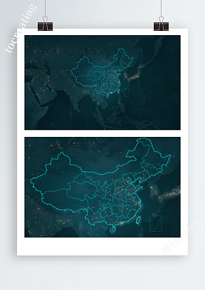 立体科技地图科技感可视化代大屏3D地图