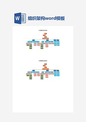 彩色主题公司通用组织架构