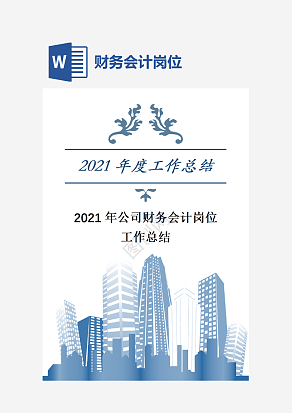 公司财务会计岗位工作总结