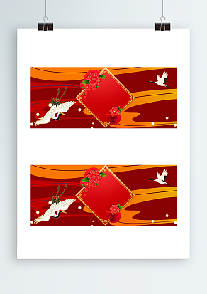 手绘唯美线条背景墙