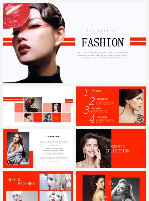 时尚美容美发化妆培训学校ppt模板