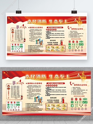 全民消防知识常识展板
