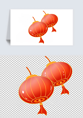 微立体喜庆新年过年套图之灯笼素材