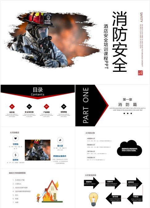 酒店安全教育培训PPT模板