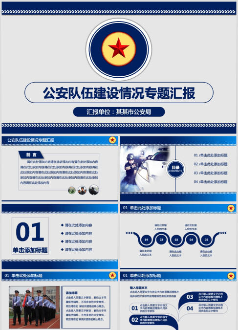公安队伍建设情况专题汇报公安PPT